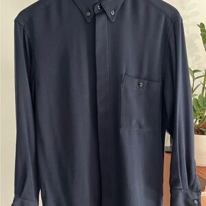 Donna Karan Black Casual Button Down Shirt